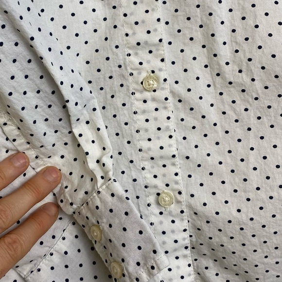 Hilfiger Button Down, Relax Fit, Collard w/Pocket, Roll Up Sleeves, Sz Large - Picture 7 of 13